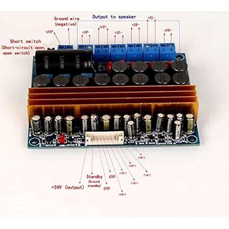 CA 5.1 Channel Class D Digital Power Amplifier Board Frequency Response: 20Hz-20KHz CULT AUDIO
