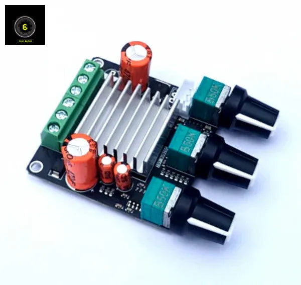 CA-Audios IOT-5050 TPA3116 12V 24V MINI Audio Digital Power amplifier Stereo board 50W + 50W with bass and treble._with_logo CULT AUDIO