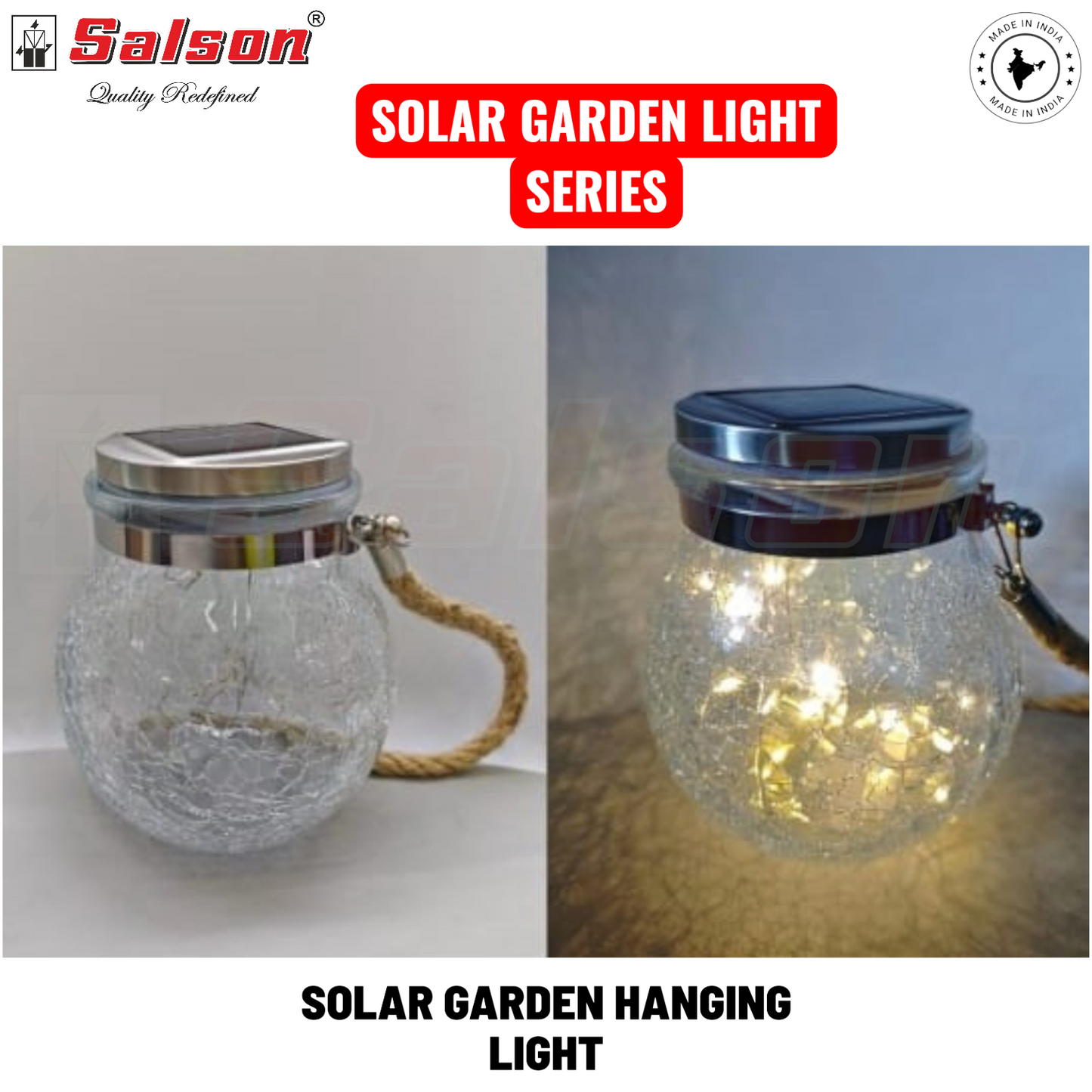 SE - SOLAR POWERED HANGING LIGHT FOR GARDEN CULT AUDIO