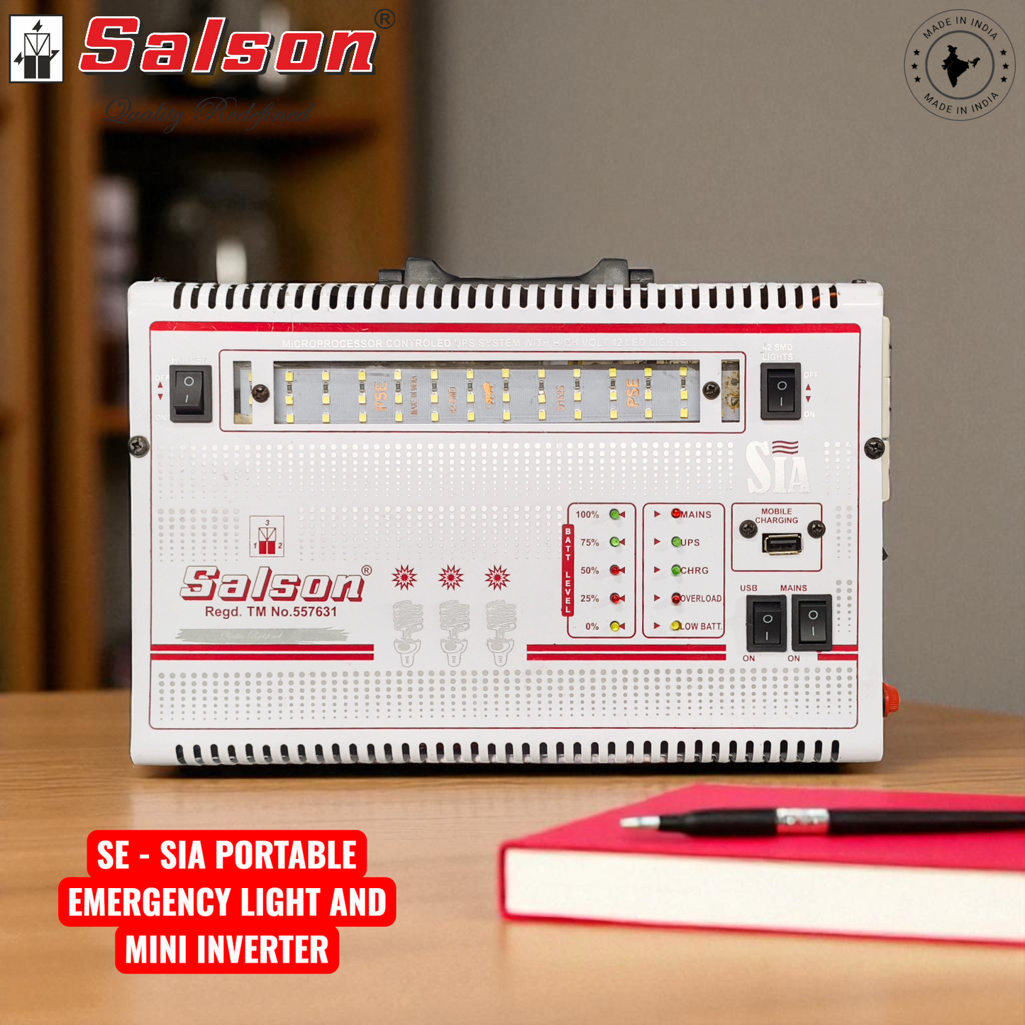 SE - SIA SOLAR Chargeable Portable Emergency Light And Mini Inverter CULT AUDIO