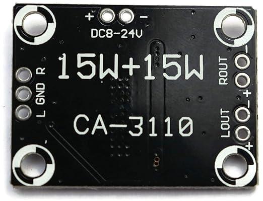 TPA3110 Audio Amplifier Module (DC 8-24V) - Dual Channel 15W + 15W High Power for Speaker - CULT AUDIO