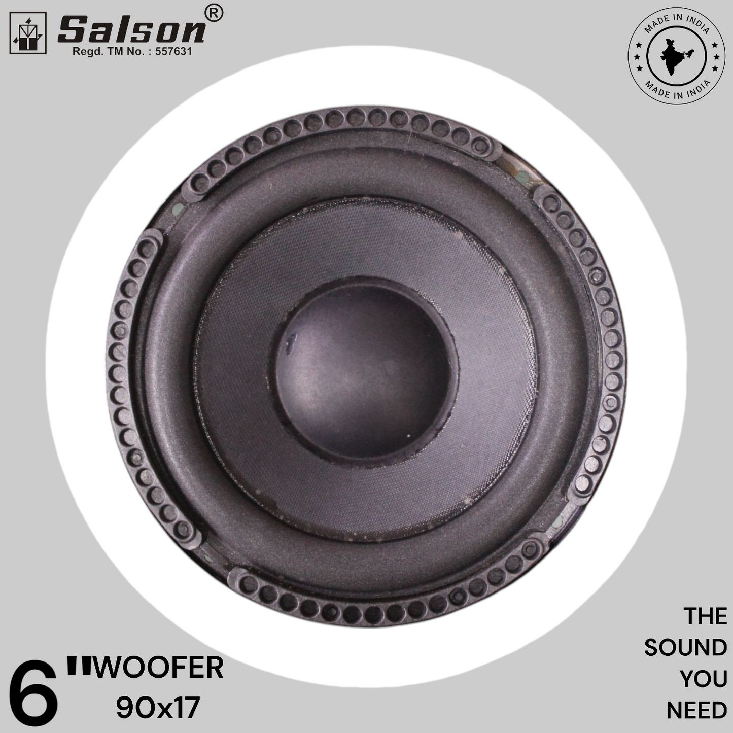 6 INCH WOOFER 90x17 BLACK PLAIN. CULT AUDIO
