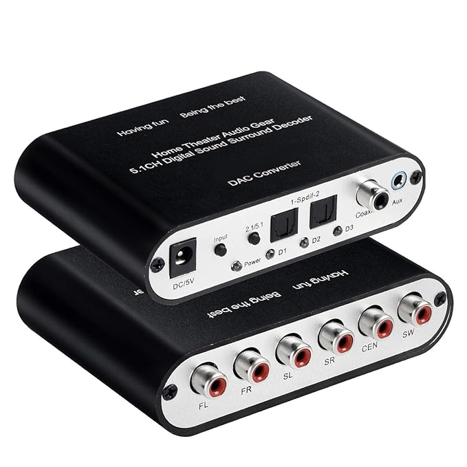 ANALOG 5.1 CH STEREO AC3 HD AUDIO  CONVERTER OPTICAL SPDIF COAXIAL AUX CULT AUDIO