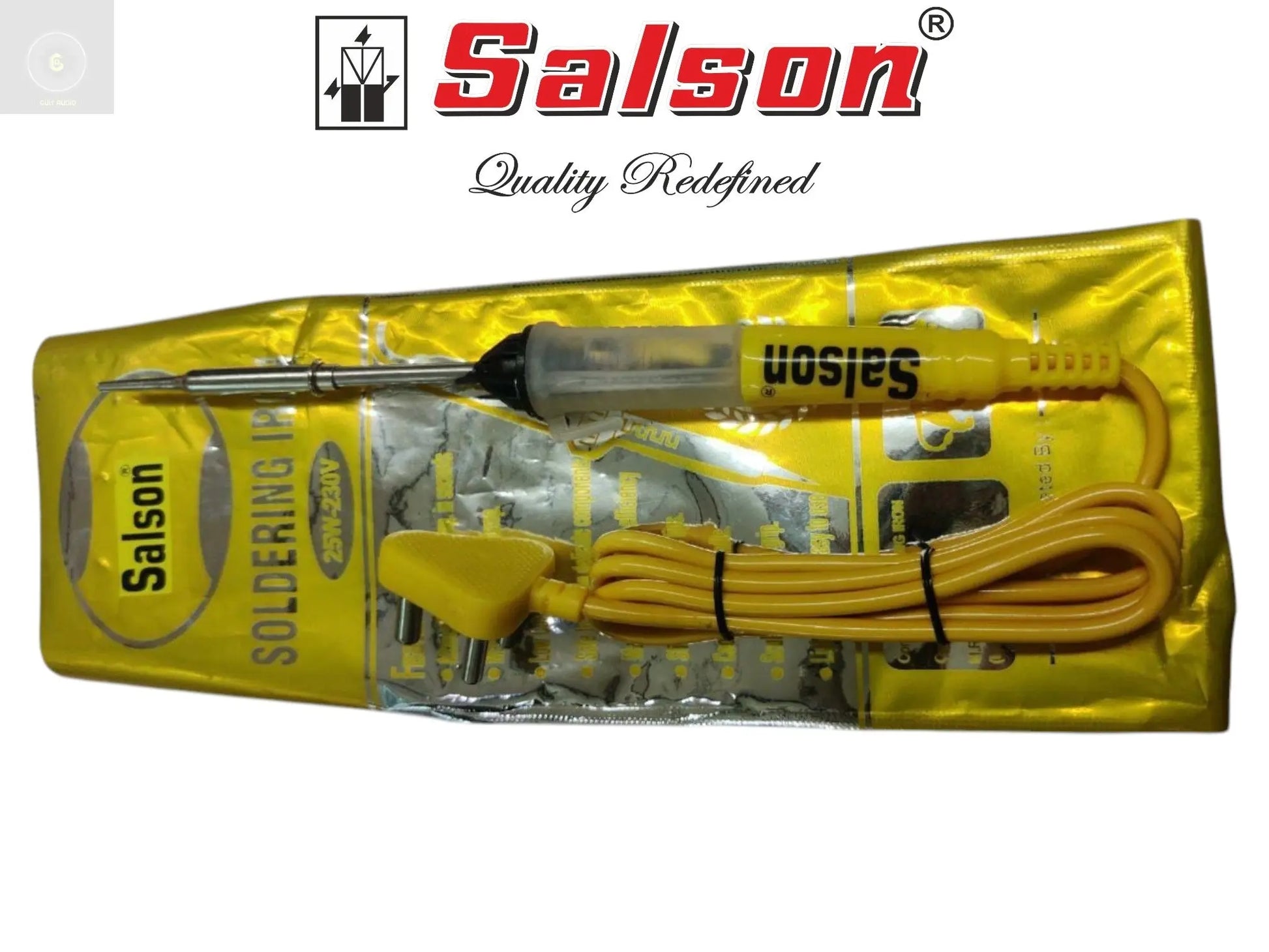 GOLD LED 25 WATT SOLDERING IRON 25Watt LED Soldering Iron for Precision Electronics Work | Soldering Machine for Home, Industrial & Electronics Workshop Reparing with Fast Heating & Heat Resistant Handle (25W LED) CULT AUDIO