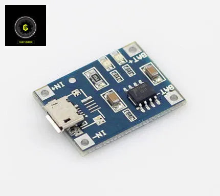 CA TP4056 1A rechargeable lithium battery charging module board electrical impulse MICRO USB Interface Mike CULT AUDIO