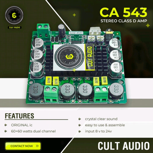 Gold-A543 TPA3116D2 543 Dual Channel Stereo Digital Audio Power Amplifier Board My Store