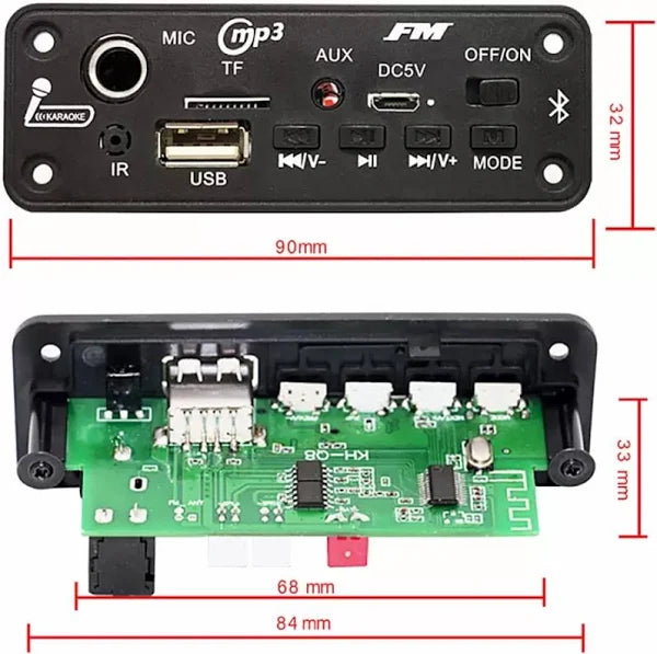 CA-BT MODULE WITH MIC SLOT, TWO 5 WATT SPEAKER, SD CARD,1PCS 2000MH BATTERY FM Transmitter Electronic Hobby Kit CULT AUDIO