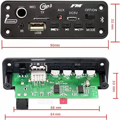 CA-BT MODULE WITH MIC SLOT, TWO 5 WATT SPEAKER, SD CARD,1PCS 2000MH BATTERY FM Transmitter Electronic Hobby Kit CULT AUDIO