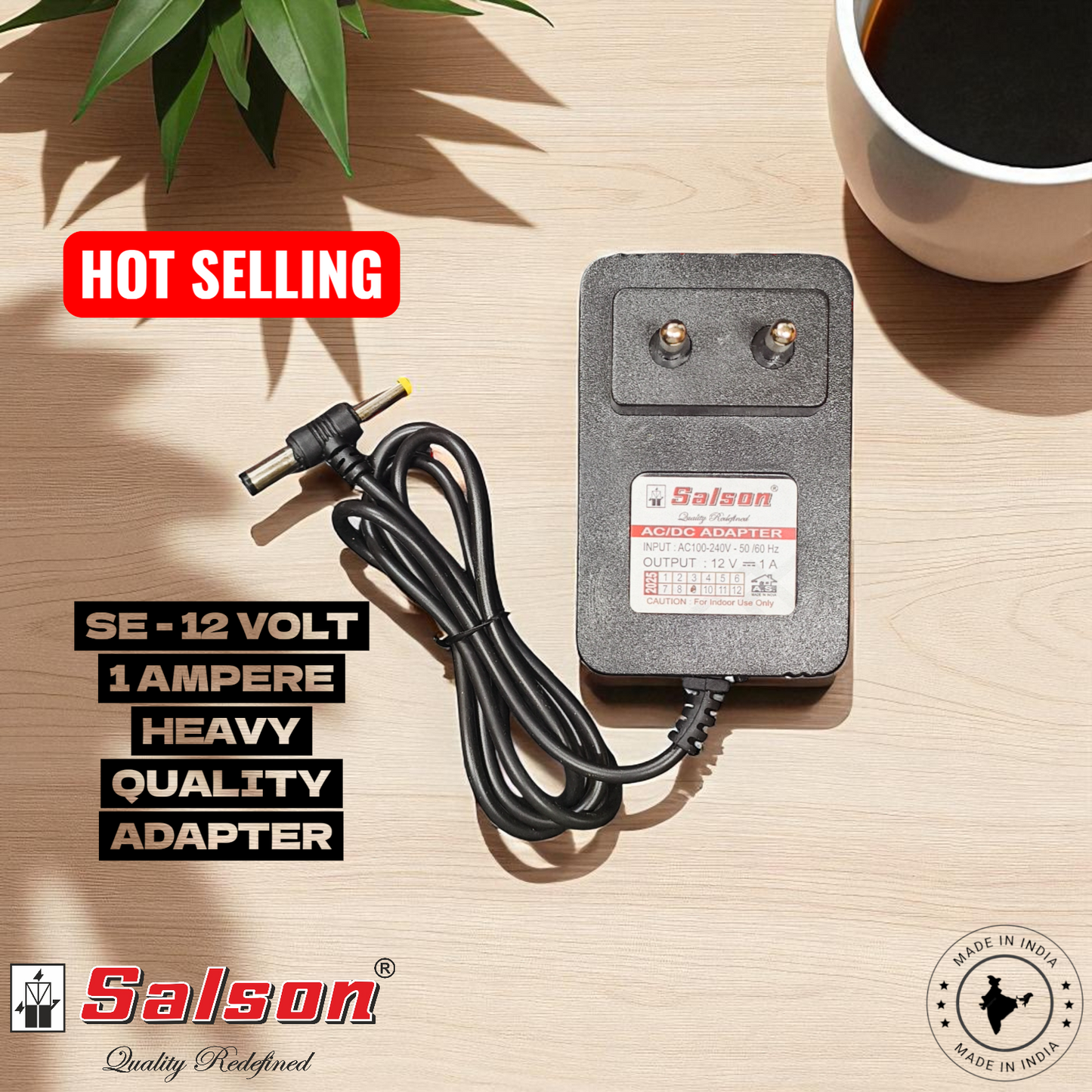 SE - 12 VOLT 1 AMPERE HEAVY QUALITY ADAPTER CULT AUDIO