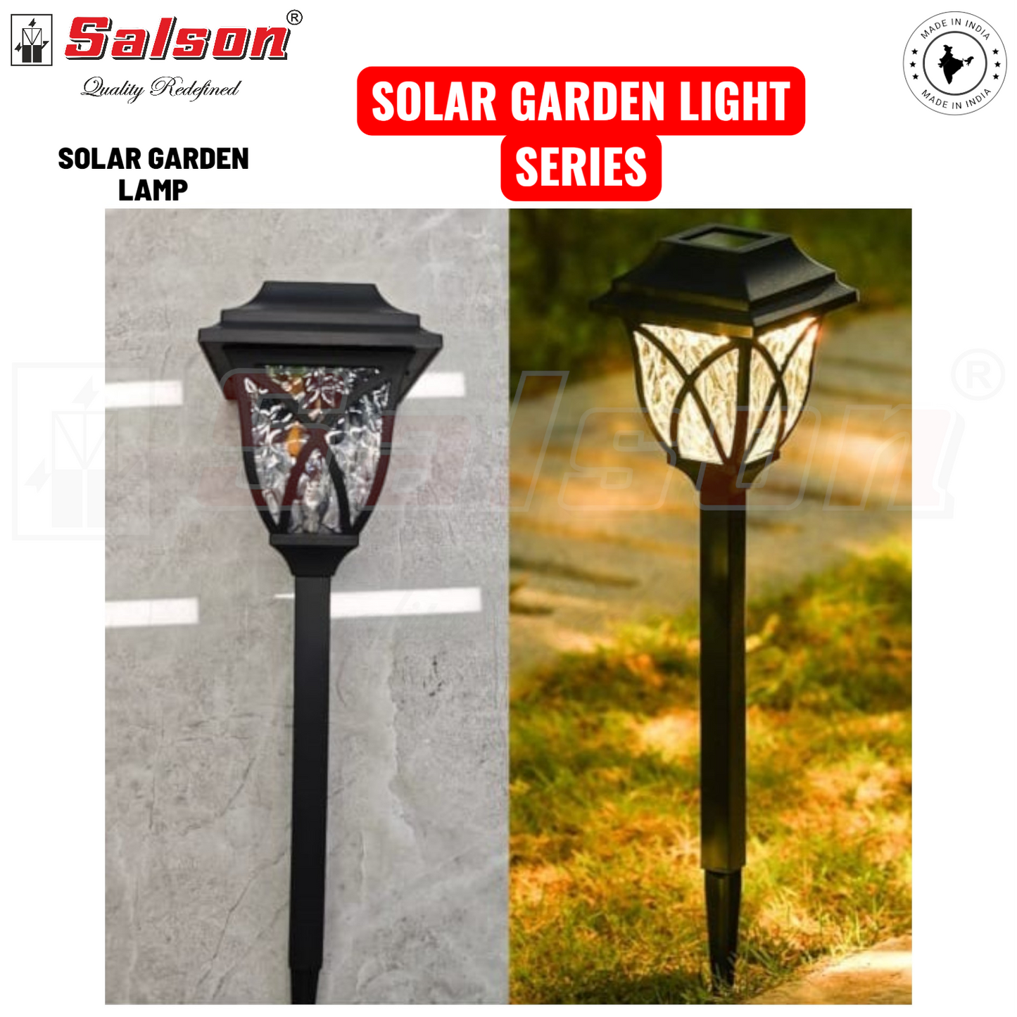 SE - SOLAR POWERED GARDEN SHORT HIGHT PALL LAMP CULT AUDIO