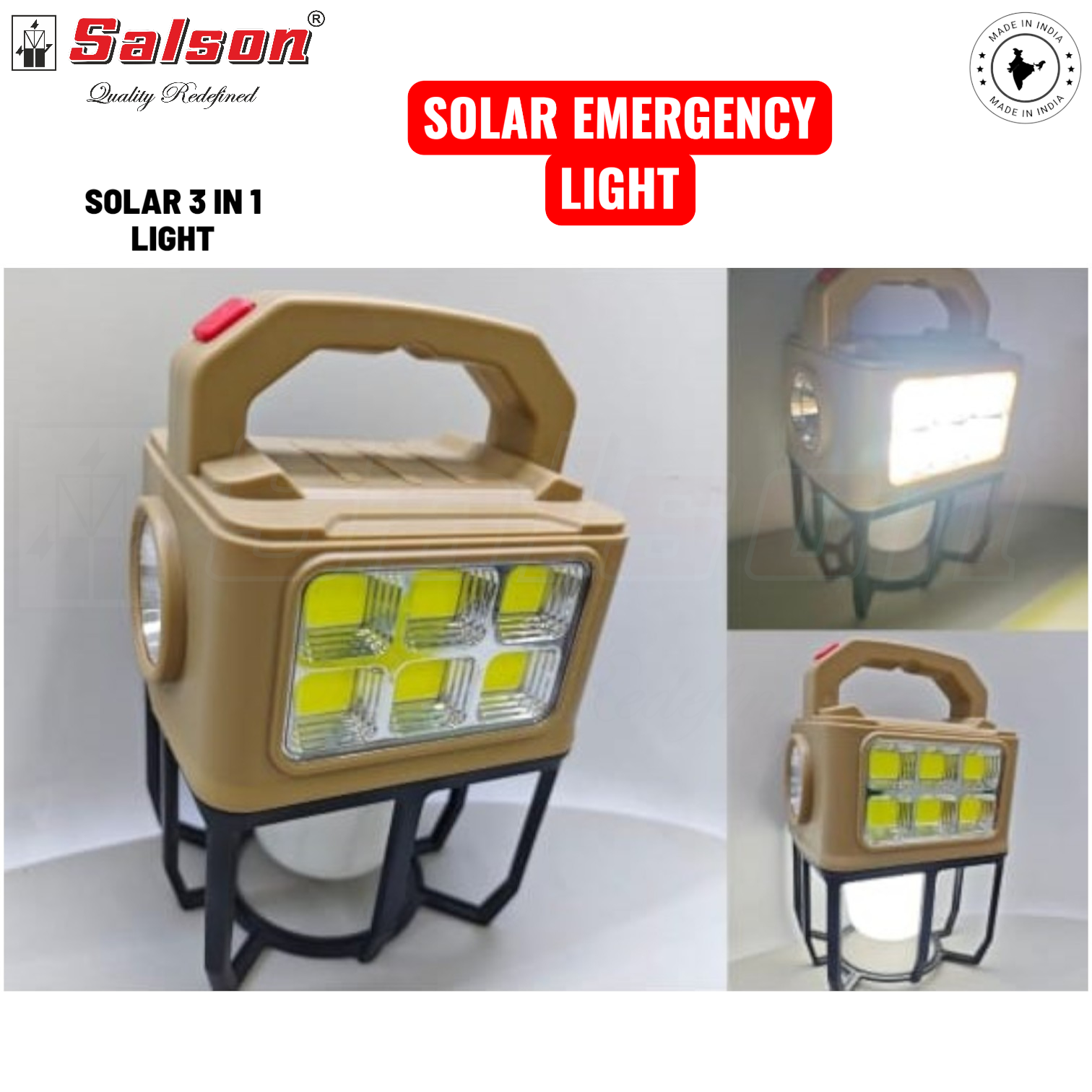 SE - SOLAR POWERED 3 IN 1 EMERGENCY LIGHT CULT AUDIO