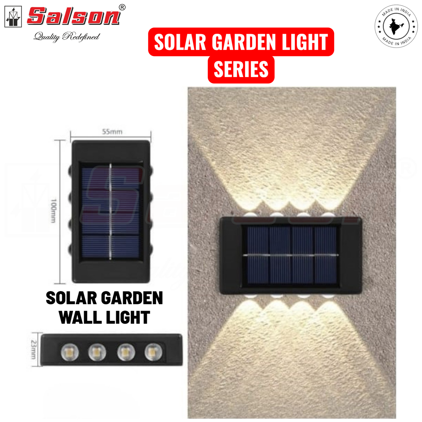 SE - SOLAR POWERED GARDEN WALL LIGHT CULT AUDIO