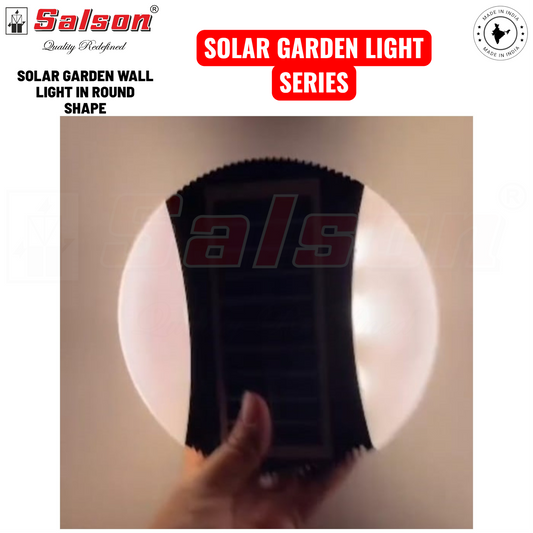 SE - SOLAR POWERED GARDEN WALL LIGHT IN ROUND SHAPE CULT AUDIO