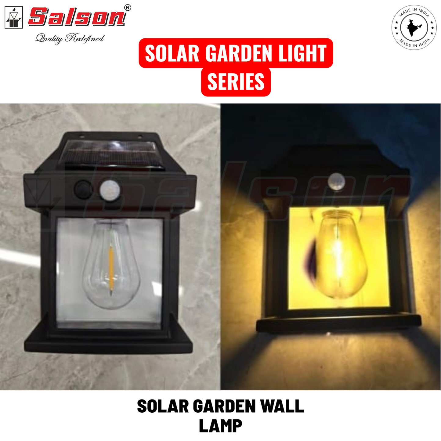 SE - SOLAR POWERED GARDEN WALL LAMP CULT AUDIO