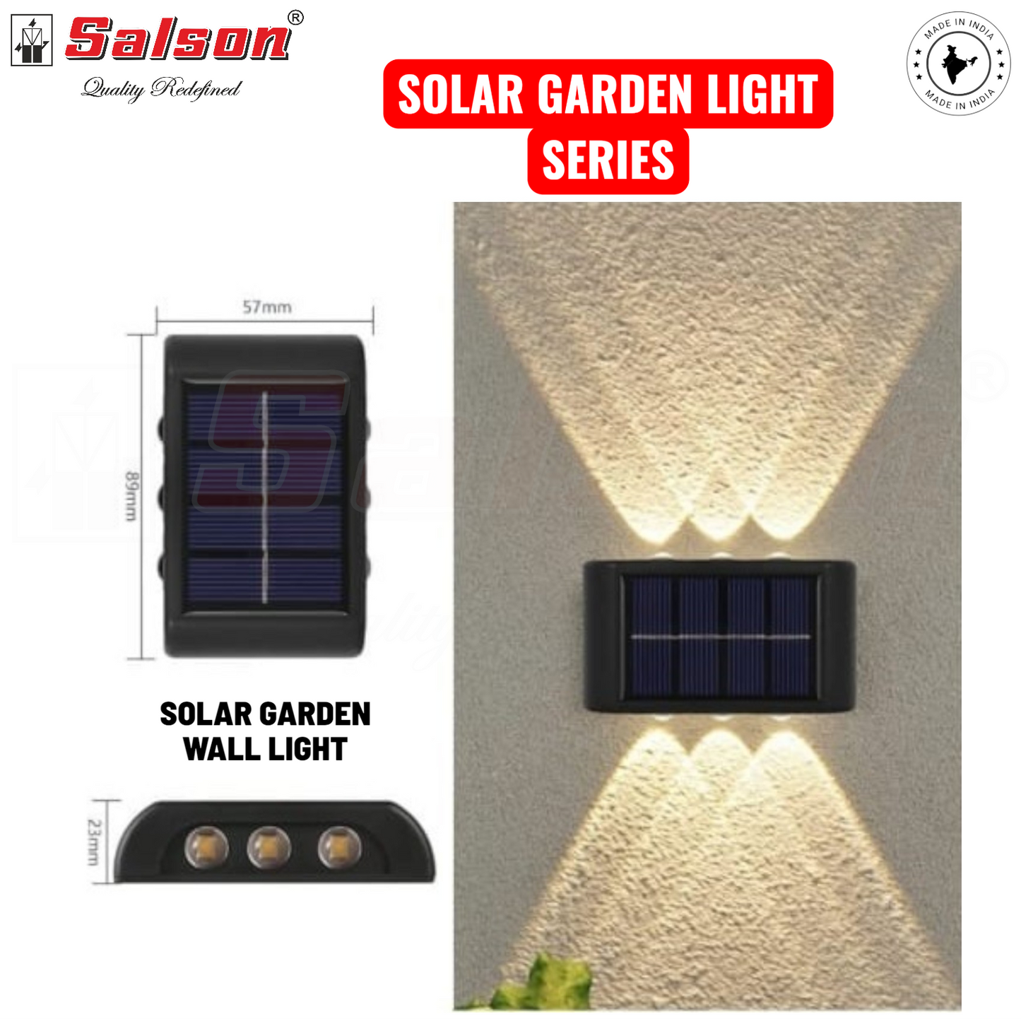 SE - SOLAR POWERED GARDEN WALL LIGHT CULT AUDIO